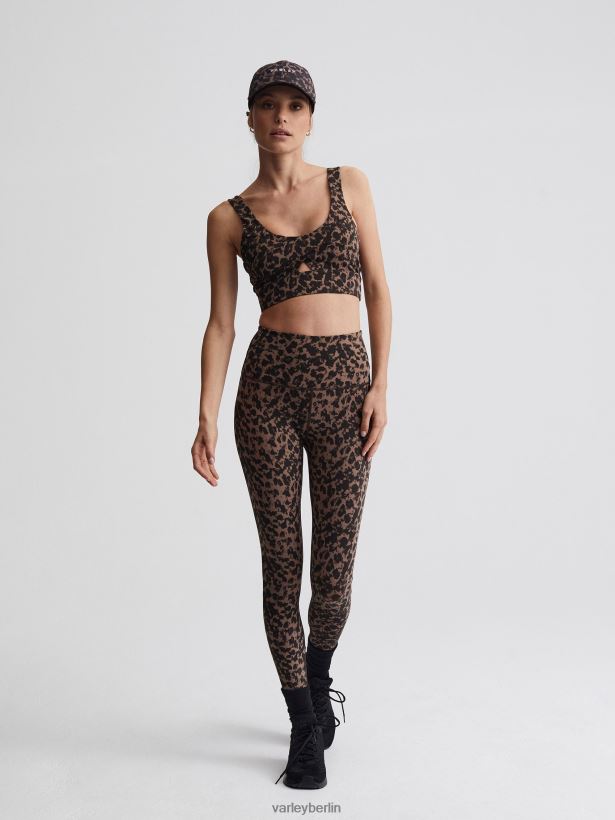 Varley Let's Go Super-High-Rise-Leggings 25" Frauen B2X2PN398 Kupfer verschwommenes Tier Bekleidung