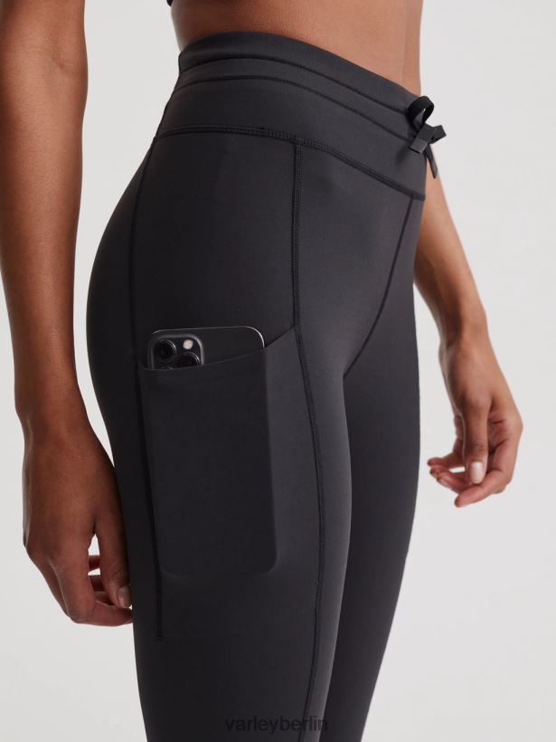 Varley Let's Go, hohe Leggings mit Kordelzug, 25 Zoll Frauen B2X2PN366 Schwarz Bekleidung