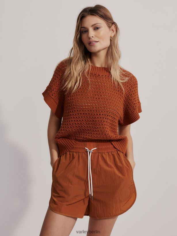 Varley harmon high-rise short 4" Frauen B2X2PN256 glasierter Ingwer Bekleidung