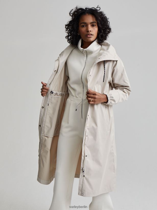 Varley Grove langer Parka Frauen B2X2PN456 Silberstreif Bekleidung