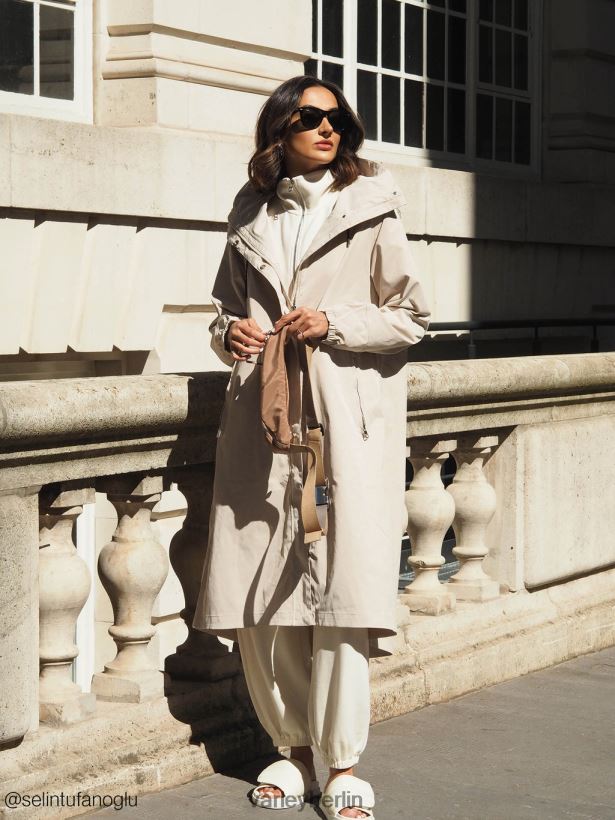 Varley Grove langer Parka Frauen B2X2PN456 Silberstreif Bekleidung