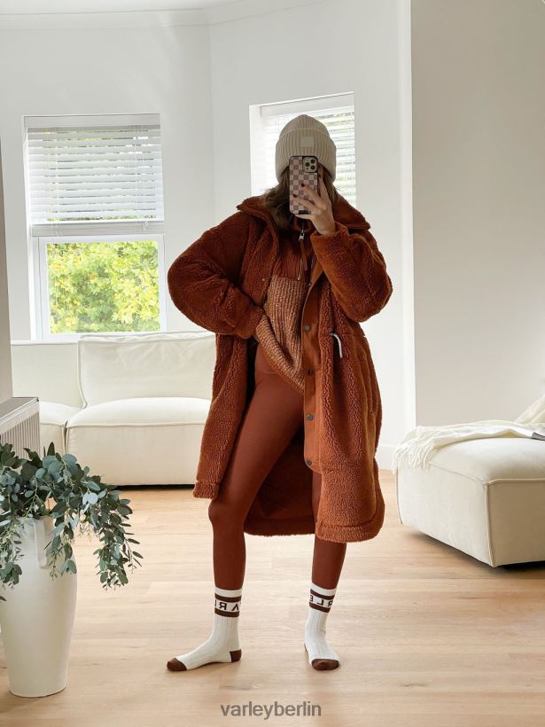 Varley Jones Mantel Frauen B2X2PN438 Karamell-Café Bekleidung