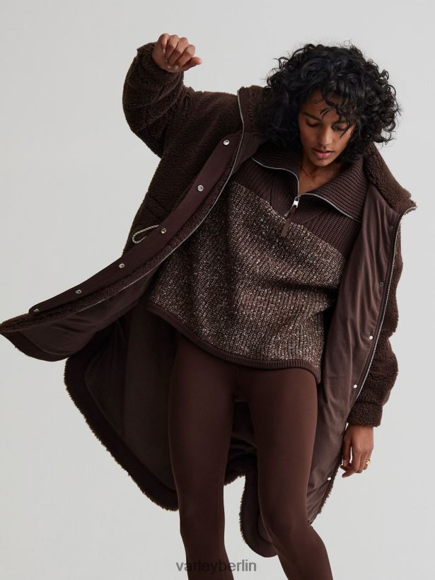 Varley Jones Mantel Frauen B2X2PN439 Kaffeebohne Bekleidung