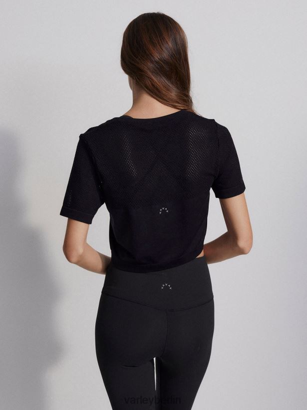 Varley Kurzes Paden-T-Shirt Frauen B2X2PN251 Schwarz Bekleidung