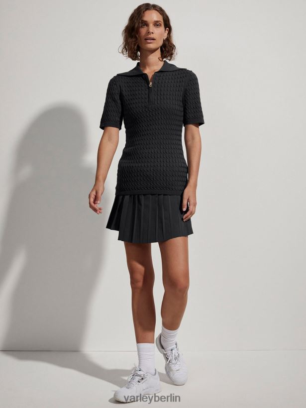 Varley Lillian Off-Court-Polo Frauen B2X2PN141 Schwarz Bekleidung