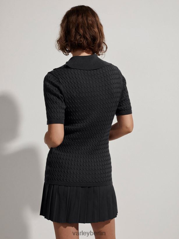 Varley Lillian Off-Court-Polo Frauen B2X2PN141 Schwarz Bekleidung