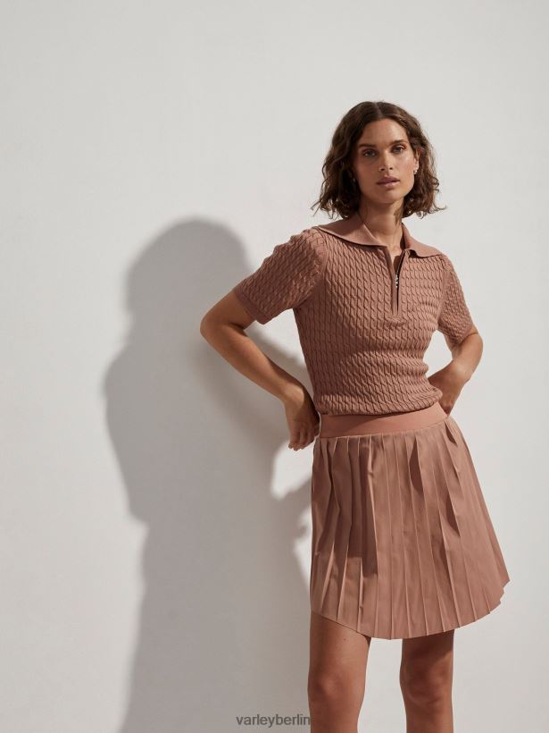 Varley Lillian Off-Court-Polo Frauen B2X2PN142 Mokka-Mousse Bekleidung