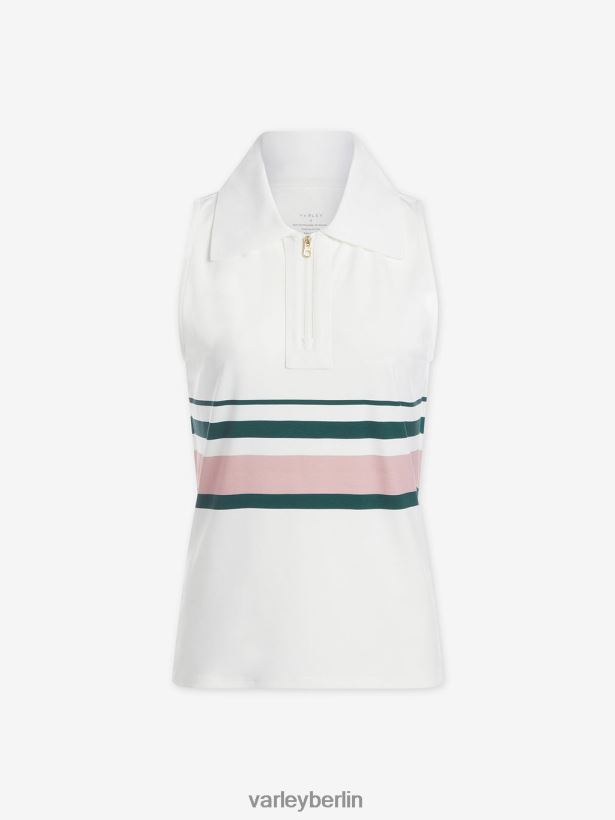 Varley Darnell Performance-Polo Frauen B2X2PN17 Weiß Bekleidung