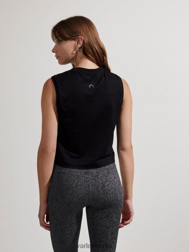 Varley Seite nahtloser Erntetank Frauen B2X2PN41 Schwarz Bekleidung