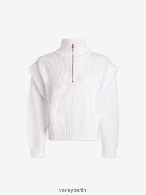Varley Atwood-Strick mit halbem Reißverschluss Frauen B2X2PN7 Weiß Bekleidung