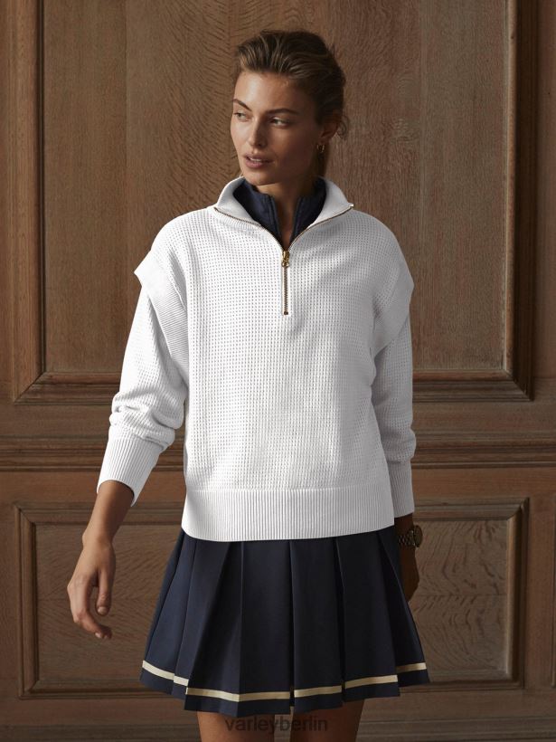 Varley Atwood-Strick mit halbem Reißverschluss Frauen B2X2PN7 Weiß Bekleidung