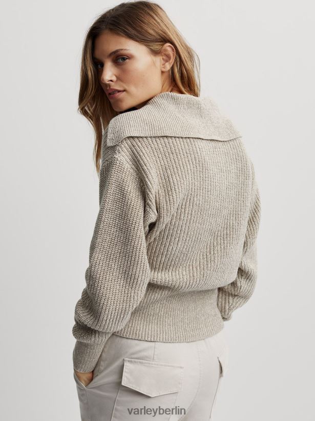 Varley Audrey-Strickpolo Frauen B2X2PN197 Olivensandfleck Bekleidung
