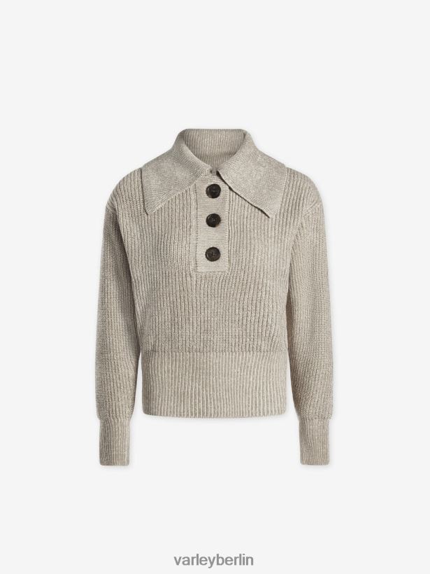 Varley Audrey-Strickpolo Frauen B2X2PN197 Olivensandfleck Bekleidung