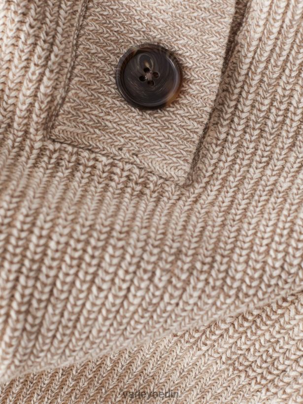 Varley Audrey-Strickpolo Frauen B2X2PN197 Olivensandfleck Bekleidung