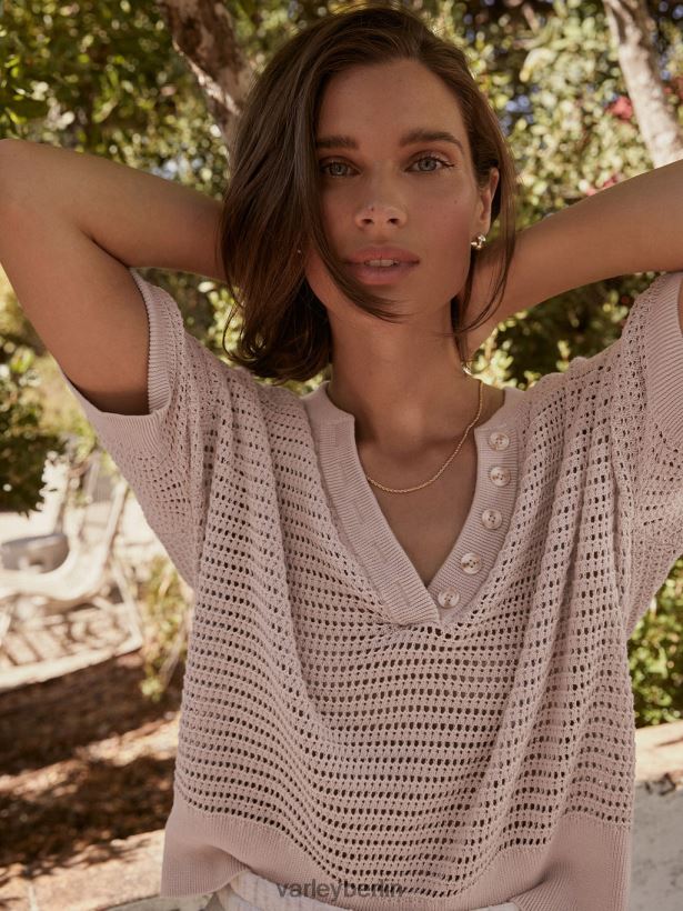 Varley Callie-Strickoberteil Frauen B2X2PN81 Mondlicht Bekleidung