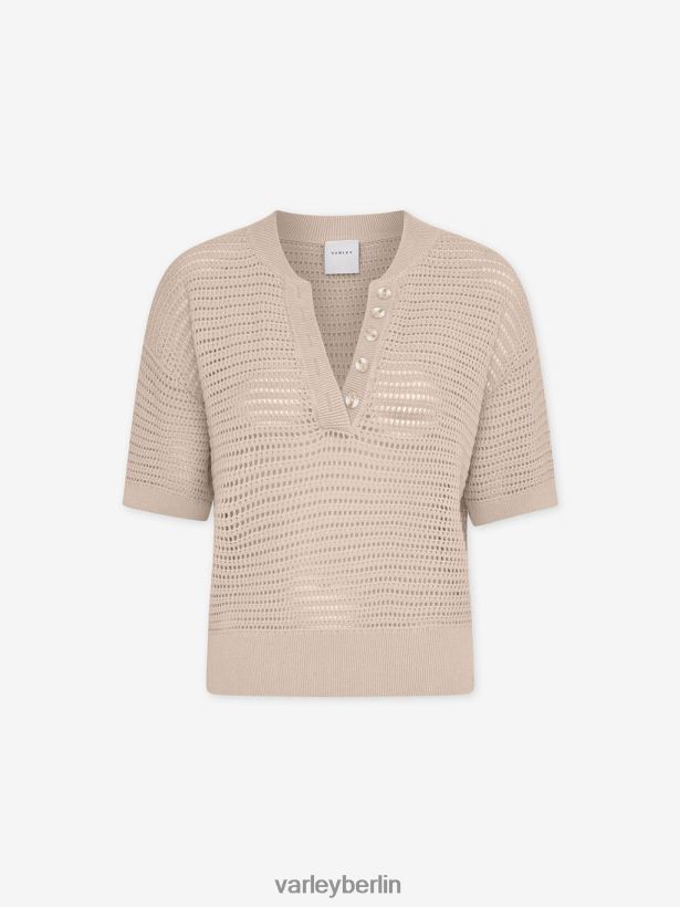 Varley Callie-Strickoberteil Frauen B2X2PN81 Mondlicht Bekleidung