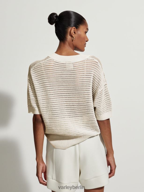 Varley Callie-Strickoberteil Frauen B2X2PN83 Reiher Bekleidung