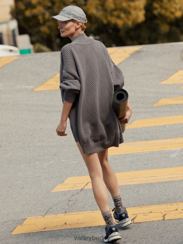 Varley Cassady-Strickjacke Frauen B2X2PN155 tiefe Holzkohle Bekleidung