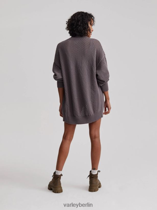 Varley Cassady-Strickjacke Frauen B2X2PN155 tiefe Holzkohle Bekleidung