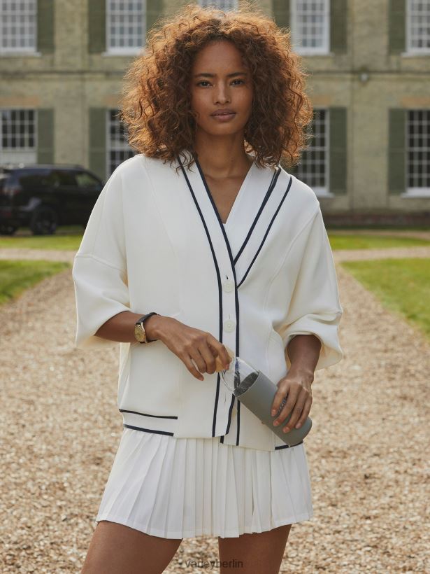 Varley Decker Off-Court-Cardigan Frauen B2X2PN12 Weiß Bekleidung