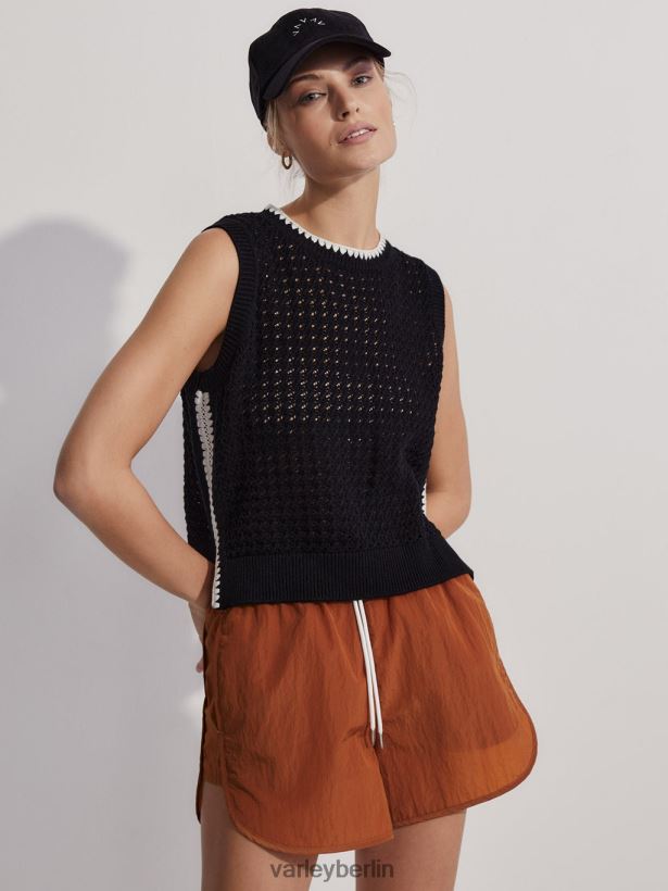 Varley Delaney-Strickweste Frauen B2X2PN4 Schwarz Bekleidung