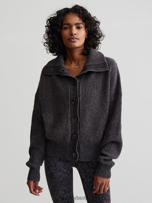Varley Elwood-Strickjacke Frauen B2X2PN209 tiefe Kohleflecken Bekleidung
