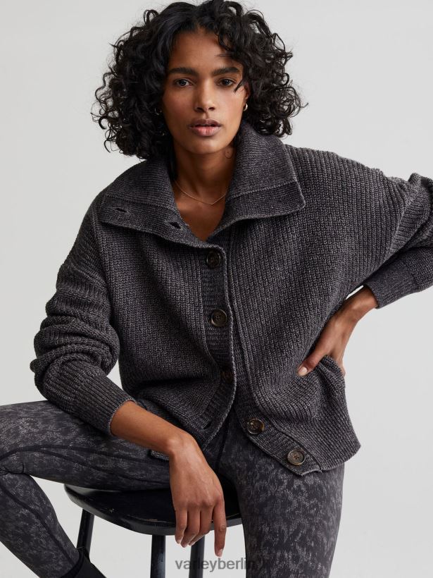 Varley Elwood-Strickjacke Frauen B2X2PN209 tiefe Kohleflecken Bekleidung