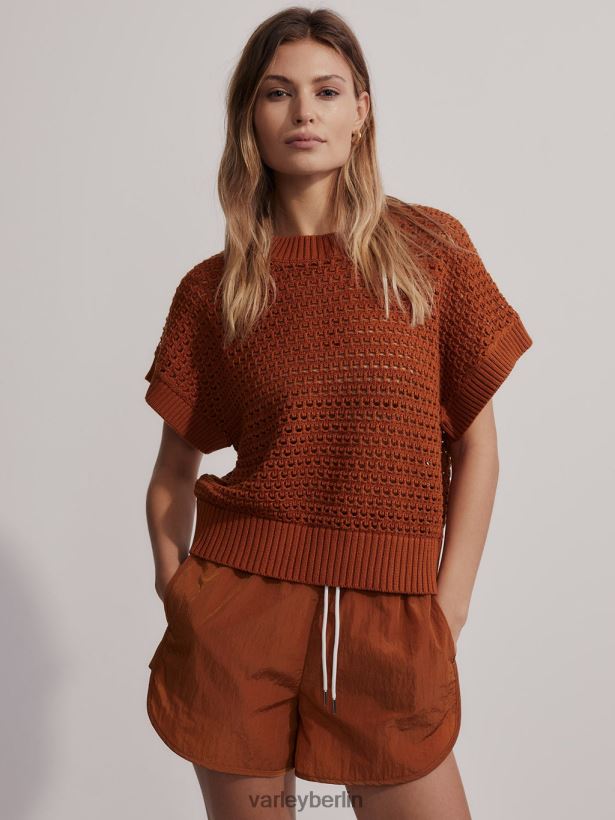 Varley Julianna stricken Frauen B2X2PN6 tiefe Aprikose Bekleidung