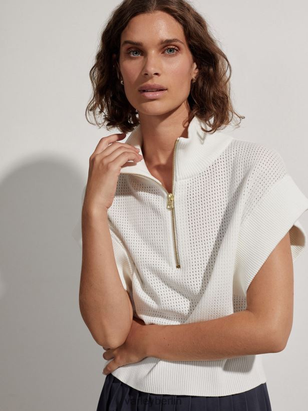 Varley Kurz geschnittener Fulton-Strick Frauen B2X2PN99 Schneewittchen Bekleidung