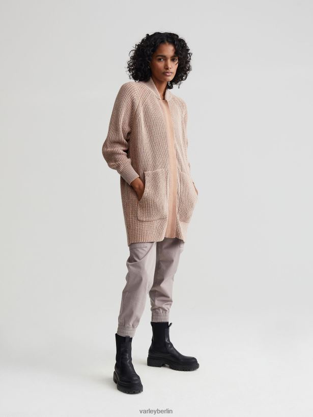 Varley Maybelle-Strickjacke Frauen B2X2PN208 Pfifferling/Reiher gesprenkelt gestrickt Bekleidung