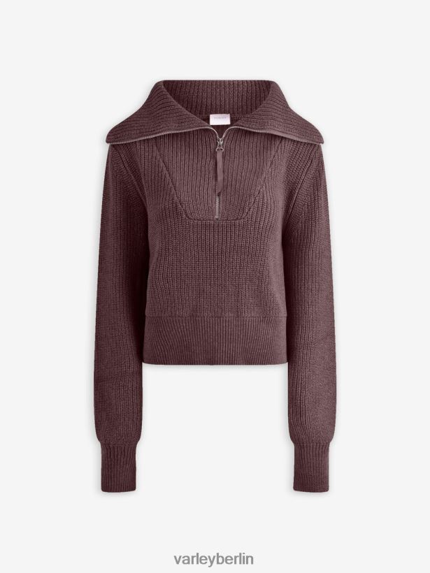 Varley Mentone-Strickpullover mit halbem Reißverschluss Frauen B2X2PN219 Rosa-Taupe-Sprenkel Bekleidung