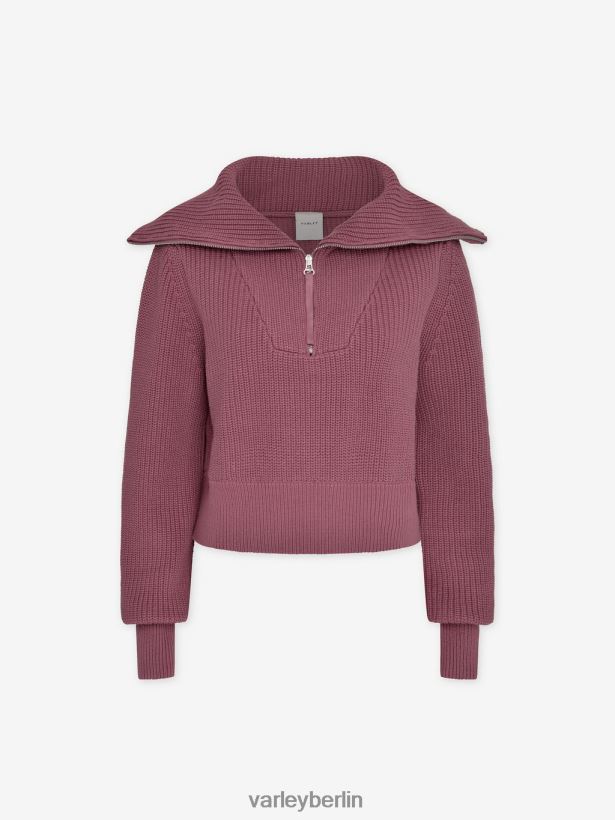 Varley Mentone-Strickpullover mit halbem Reißverschluss Frauen B2X2PN221 rosabraun Bekleidung