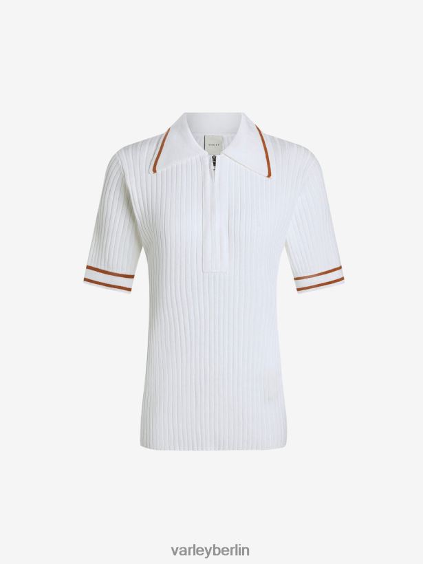 Varley Napier-Strickpolo Frauen B2X2PN137 Weiß Bekleidung