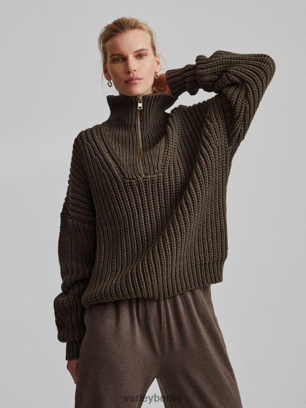 Varley Natalia Pullover mit halbem Reißverschluss Frauen B2X2PN185 Zaunkönig Bekleidung