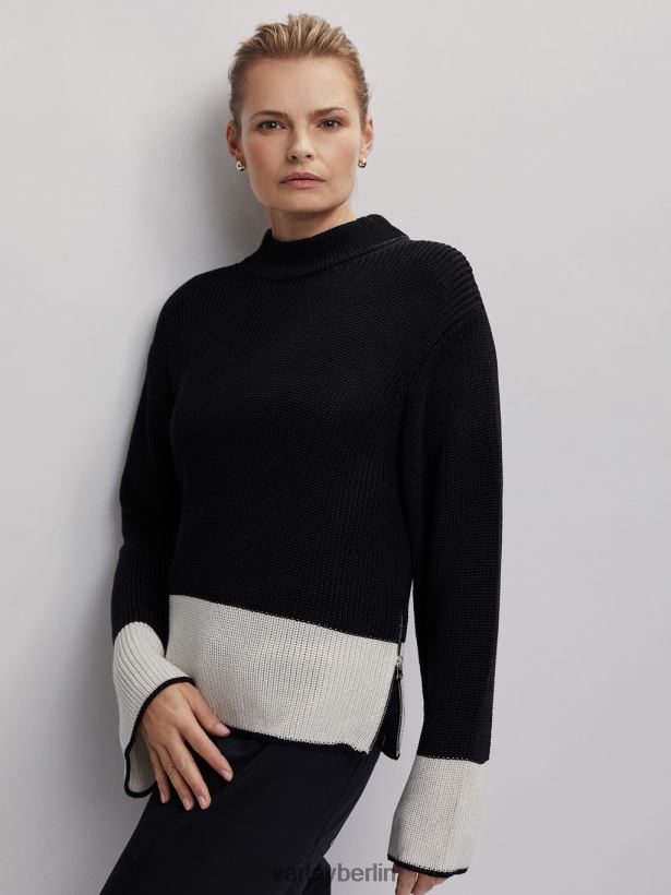 Varley Panama-Strick Frauen B2X2PN181 metallisches Schwarz Bekleidung