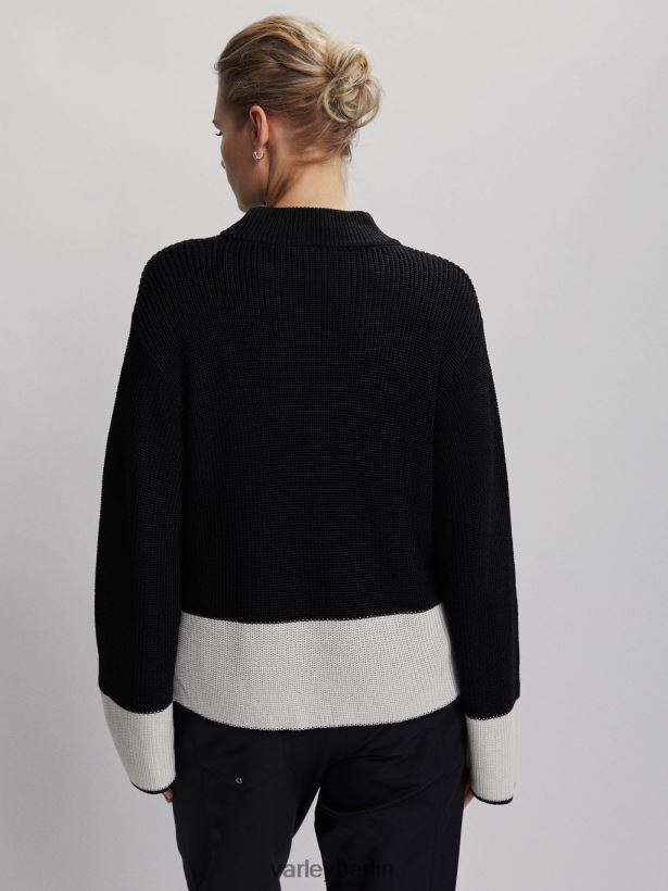 Varley Panama-Strick Frauen B2X2PN181 metallisches Schwarz Bekleidung