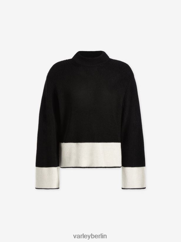 Varley Panama-Strick Frauen B2X2PN181 metallisches Schwarz Bekleidung