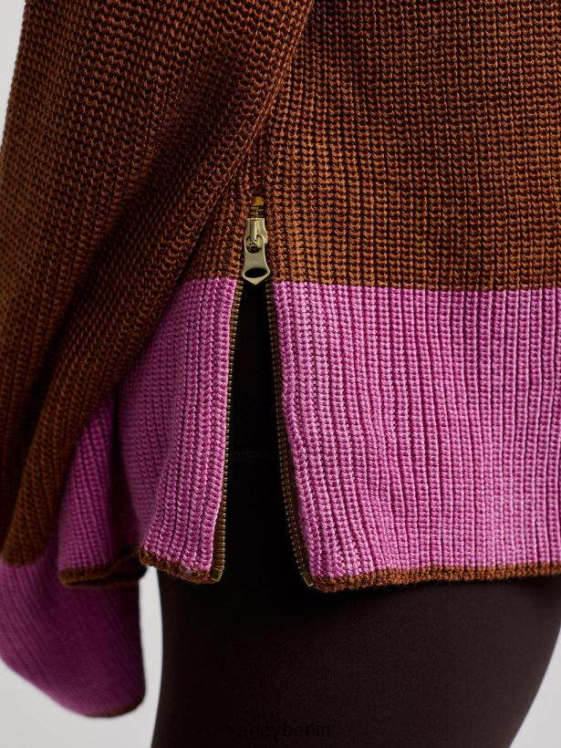 Varley Panama-Strick Frauen B2X2PN182 metallisches Karamell-Café Bekleidung