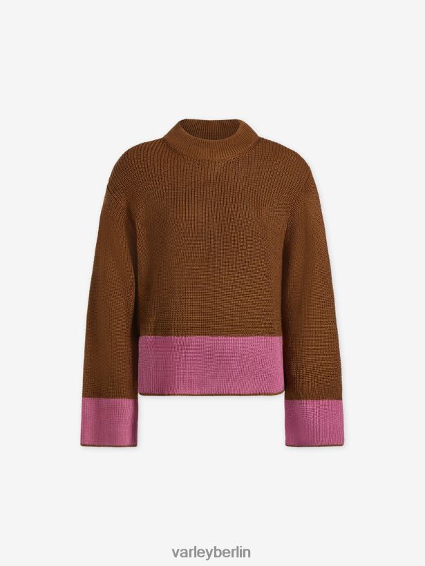 Varley Panama-Strick Frauen B2X2PN182 metallisches Karamell-Café Bekleidung