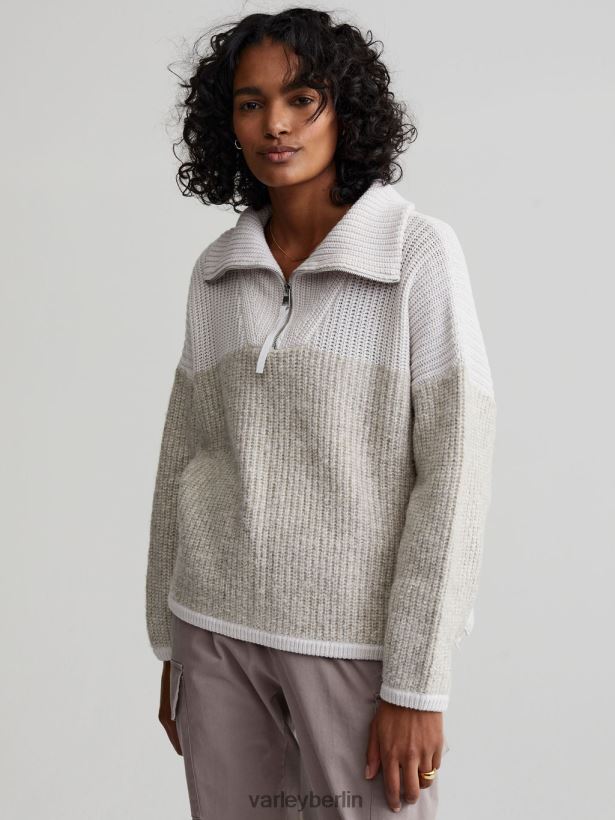 Varley Willard-Pullover mit halbem Reißverschluss Frauen B2X2PN213 Nimbuswolke Bekleidung