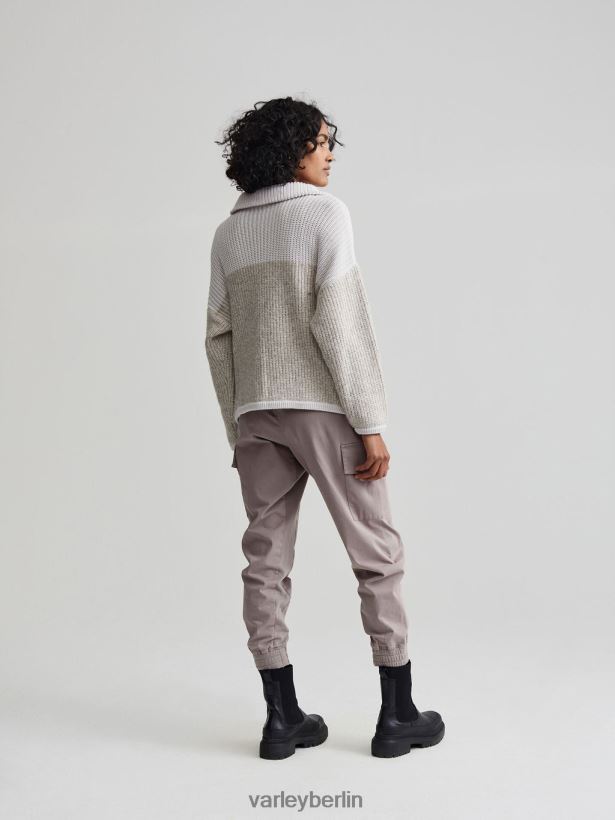 Varley Willard-Pullover mit halbem Reißverschluss Frauen B2X2PN213 Nimbuswolke Bekleidung
