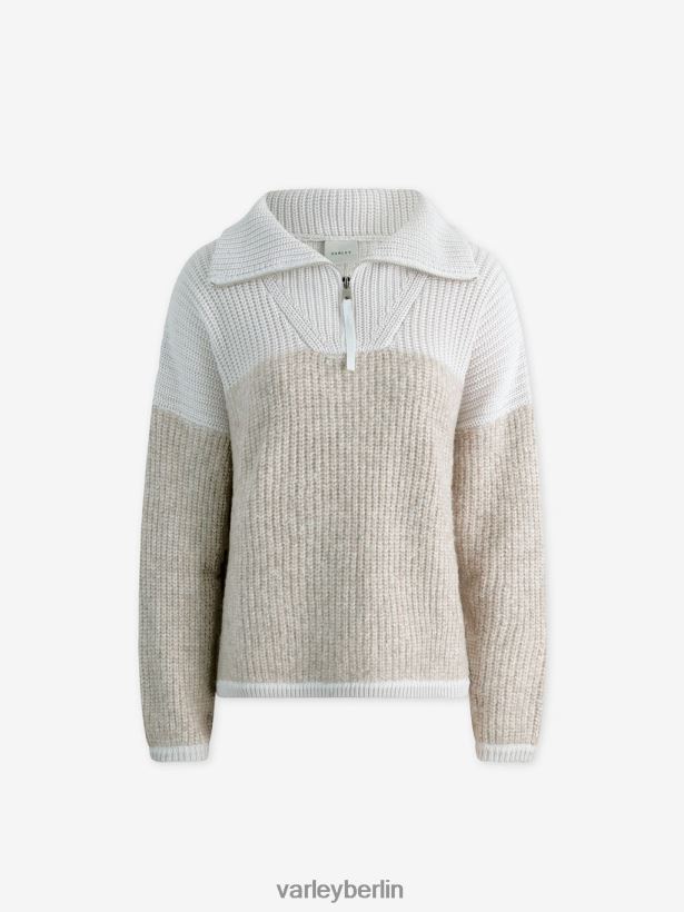 Varley Willard-Pullover mit halbem Reißverschluss Frauen B2X2PN213 Nimbuswolke Bekleidung