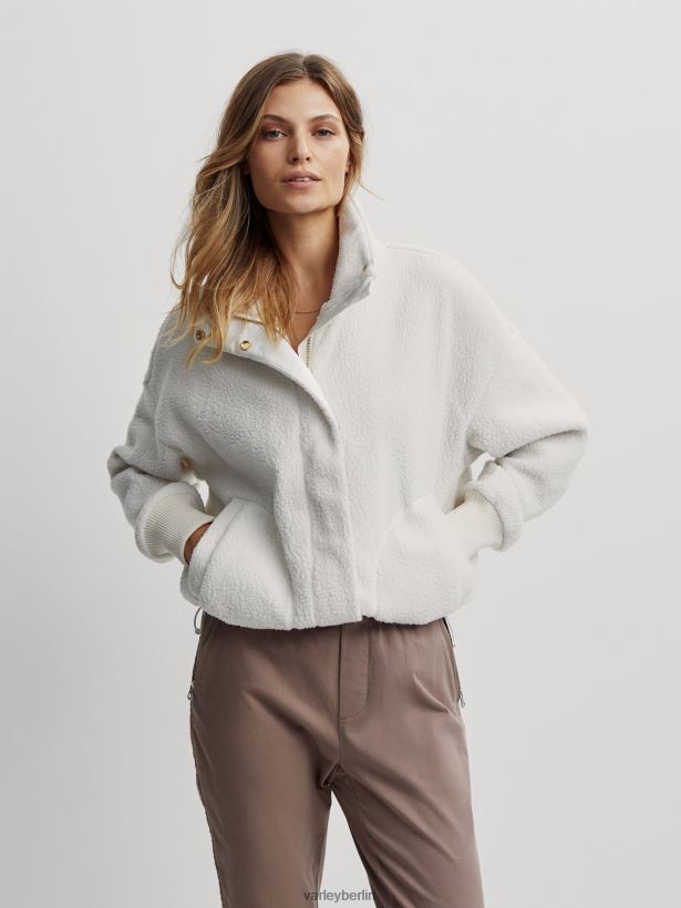 Varley Mayland Fleecejacke Frauen B2X2PN437 flüstern weiß Bekleidung