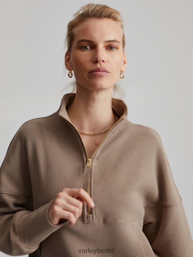 Varley Acadia-Pullover mit halbem Reißverschluss Frauen B2X2PN204 Fossil Bekleidung