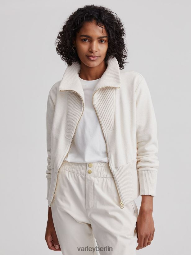 Varley Alisa-Sweatshirt mit durchgehendem Reißverschluss Frauen B2X2PN186 Elfenbeinmergel Bekleidung