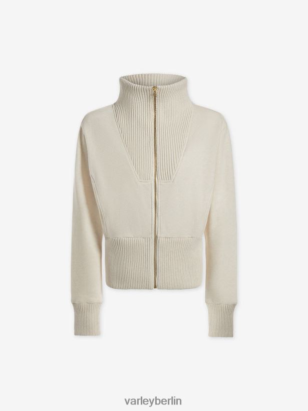 Varley Alisa-Sweatshirt mit durchgehendem Reißverschluss Frauen B2X2PN186 Elfenbeinmergel Bekleidung