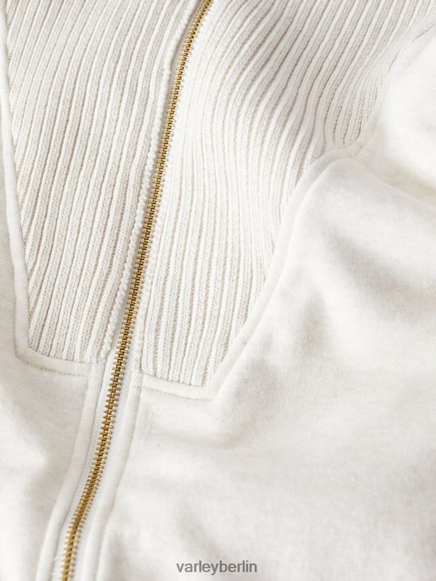 Varley Alisa-Sweatshirt mit durchgehendem Reißverschluss Frauen B2X2PN186 Elfenbeinmergel Bekleidung
