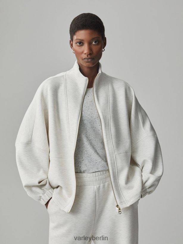 Varley Ashbury-Sweatshirt mit durchgehendem Reißverschluss Frauen B2X2PN38 Elfenbeinmergel Bekleidung