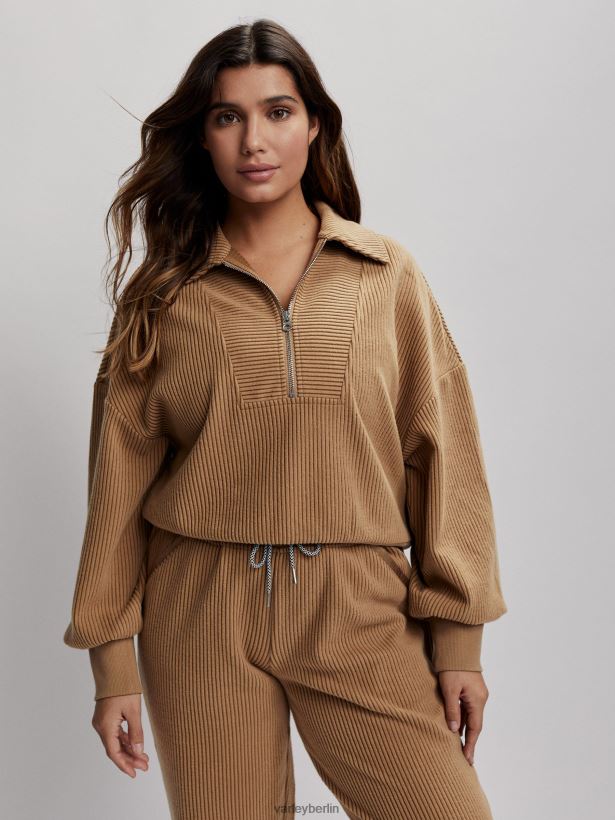 Varley Blair-Pullover mit halbem Reißverschluss Frauen B2X2PN195 Wüstensand Bekleidung