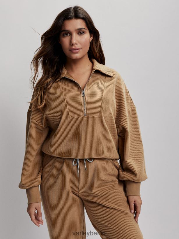 Varley Blair-Pullover mit halbem Reißverschluss Frauen B2X2PN195 Wüstensand Bekleidung